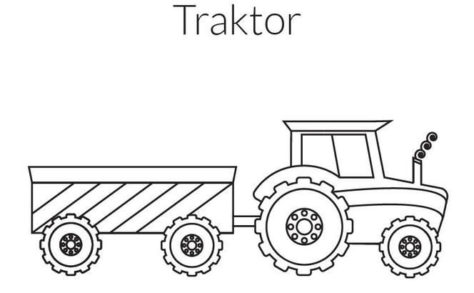 Kolorowanka Traktor Z Przyczepa