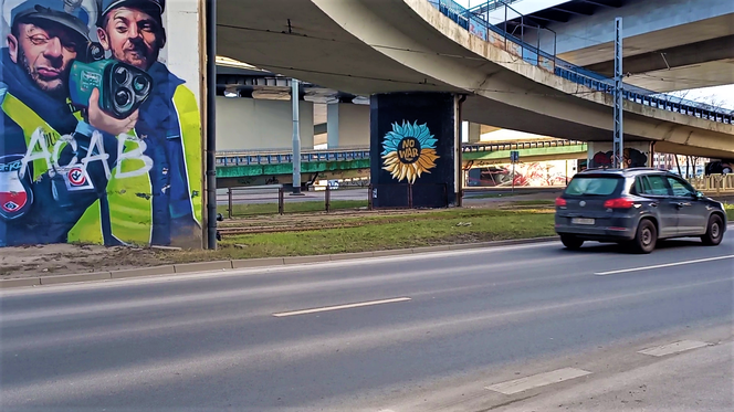Szczeciński street art dla Ukrainy. Na Trasie Zamkowej powstał niebiesko-żółty mural