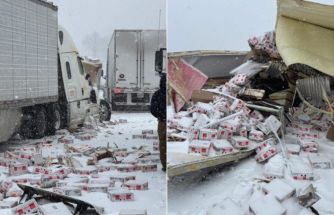 Jajeczna katastrofa na autostradzie