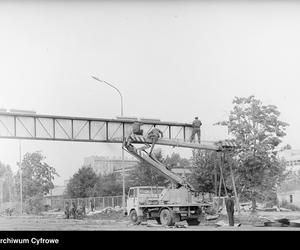 Budowa Trasy Łazienkowskiej w Warszawie 1974