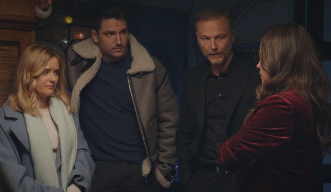 	M jak miłość odc. 1858. Dima (Michaił Pszeniczny), Julia (Marta Chodorowska), Magda (Anna Mucha), Andrzej Budzyński (Krystian Wieczorek)