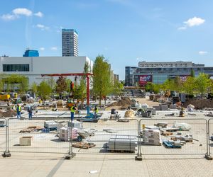 Plac Centralny w Warszawie pod koniec budowy