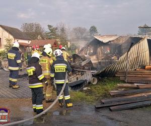 Pożar blaszanego warsztatu na ul. Ruchu Oporu w Bojszowach Nowych