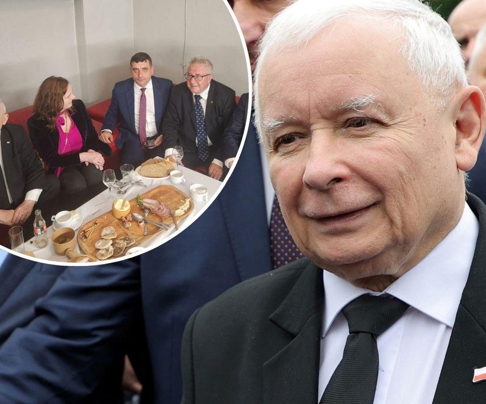Czarnecki pokazał, jak z Kaczyńskim czekają na wyniki. Na stole same frykasy: boczek, ogórki i smalec. Oto kulisy! 