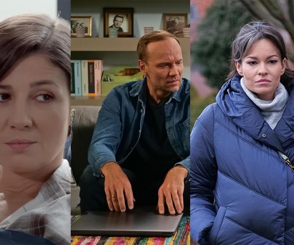 Pierwsza miłość, odcinek 3990: Lilka (Sylwia Sokołowska), Janek (Maciej Mikołajczyk), Kinga (Aleksandra Zienkiewicz)