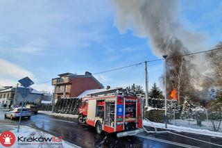 Pożar na ul. Malborskiej w Krakowie