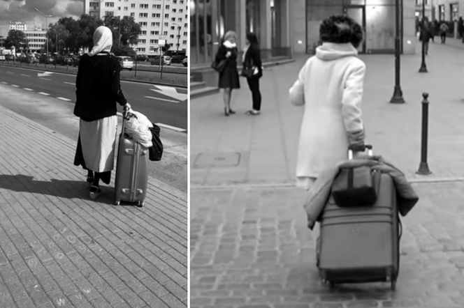 kobieta z walizką