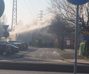 Pożar Biedronku w katowickim Zawodziu