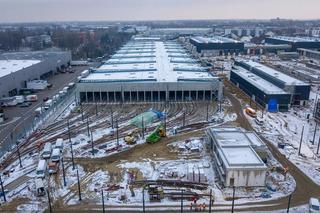 Budowa zajezdni, stan prac styczeń 2024