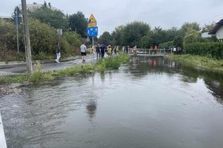 Przerwany wał przeciwpowodziowy na Wilanowie