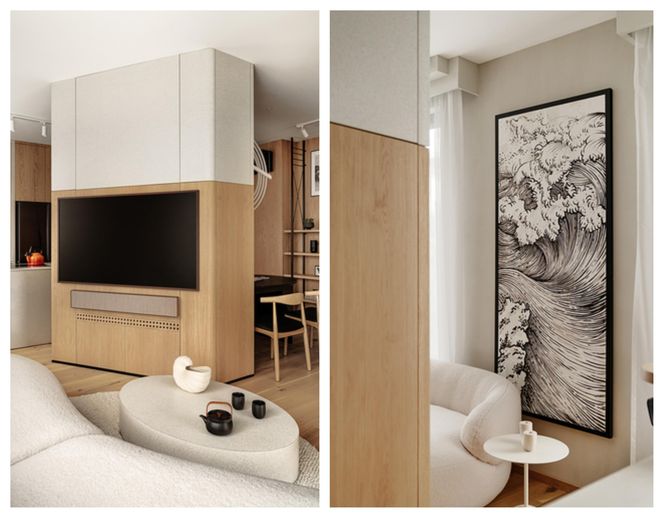 Światło, drewno i cisza - gdy wnętrze staje się azylem. Apartament Japandi autorstwa Jana Sikory