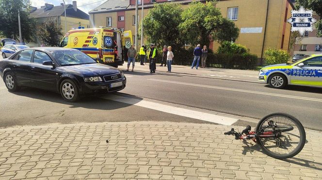 Dramatyczny wypadek w Myszkowie. 11-latek wjechał wprost pod koła audi