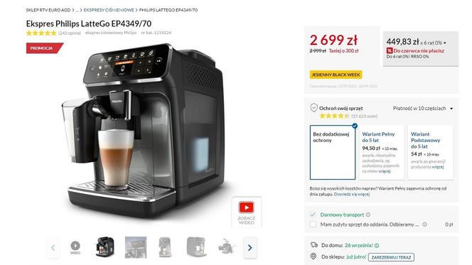 Ekspres Philips LatteGo EP4349/70