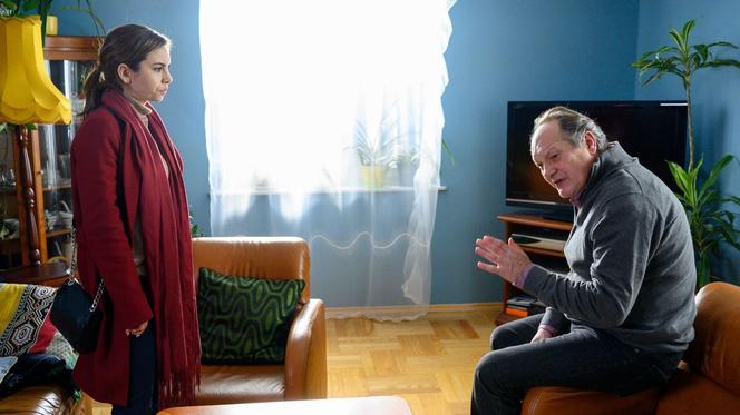 M jak miłość, odc. 1506. Aneta (Ilona Janyst), Olewicz (Tomasz Dedek)