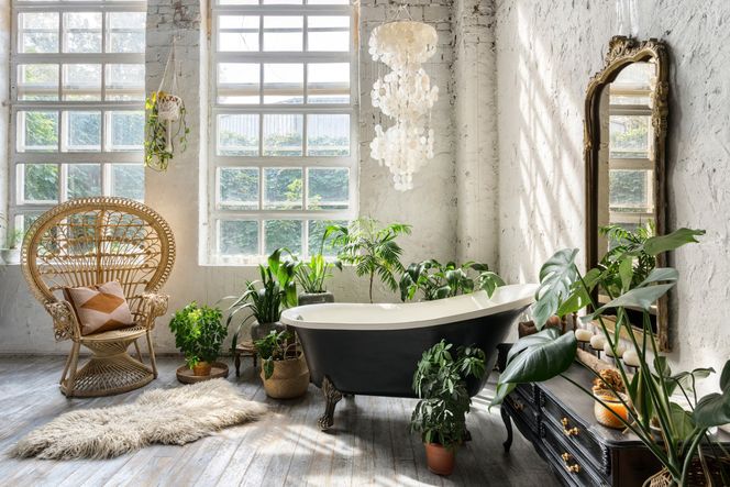 Łazienka w stylu boho - z nutką wiktoriańską