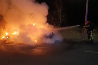 Pożar luksusowego auta. Elektryczny Jaguar spłonął doszczętnie