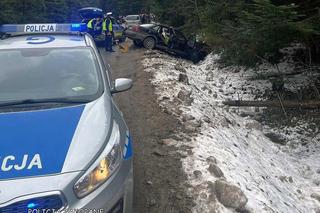 Łysa Polana. Policyjny pościg za 16-latkiem. Młody góral skończył w rowie