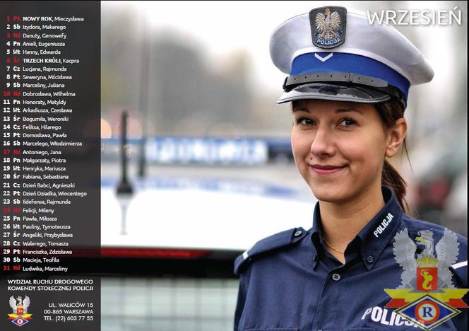 Wrzesień 2016 - kalendarz z policjantkami
