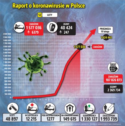 koronawirus w polsce wykresy wirus polska 1 12.02.2021