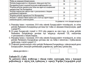 Matura 2013, WOS, poziom rozszerzony