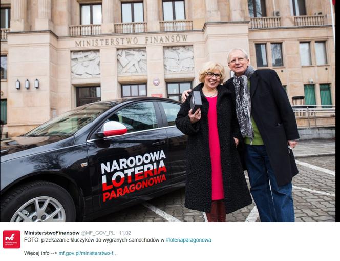KOLEŻANKA MINISTER FINANSÓW WYGRAŁA LOTERIĘ PARAGONOWĄ
