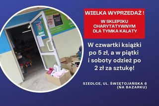 Wielka wyprzedaż w sklepiku charytatywnym dla Tymka Kalaty!