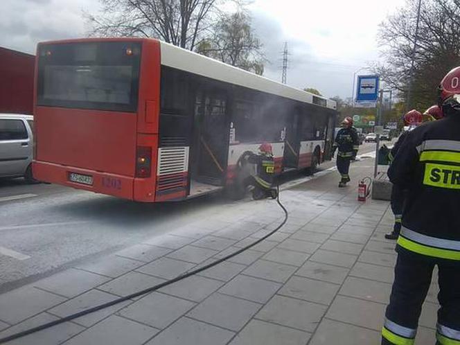 Pożar autobusu na ul. Jagiellońskiej