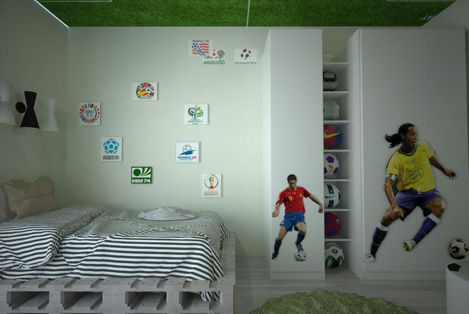 Piłkarski pokój chłopca 