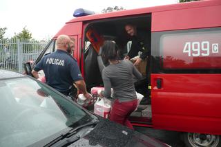 Policjanci z bydgoskich Wyżyn  wraz z OSP w Szubinie zorganizowali zbiórkę pieniędzy dla Sośna