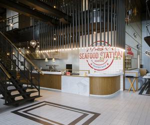 Seafood Station Restaurant & Oyster Bar w Warszawie projektu pracowni Sikora Wnętrza