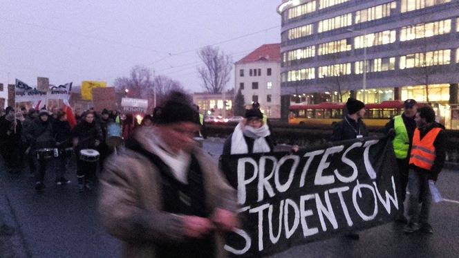 Protest studentów i studentek we Wrocławiu