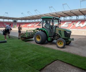 Nowa murawa na stadionie Widzewa