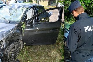 Peugeot dachował, kierująca ukryła się w zaroślach. Miała ponad 2 promile alkoholu!