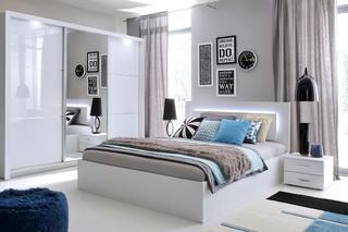 Białe meble do sypialni w stylu minimalistycznym