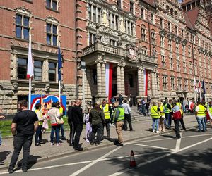 Protest rolników pod Zachodniopomorskim Urzędem Wojewódzkim w Szczecinie