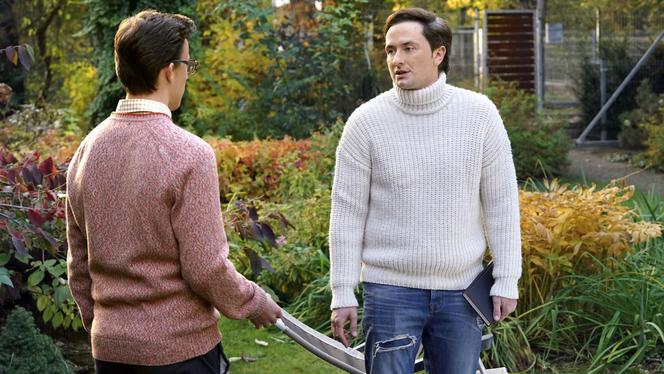 Barwy szczęścia odc. 2024. Władek (Przemysław Stippa), Kajtek (Jakub Dmochowski)