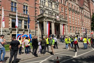 Protest rolników pod Zachodniopomorskim Urzędem Wojewódzkim w Szczecinie