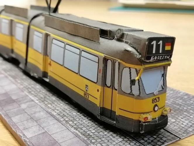 Modele tramwajów stworzone przez pana Michała z Poznania