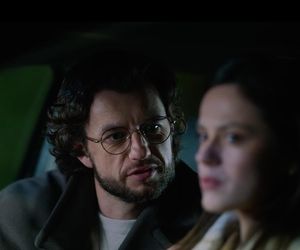 M jak miłość odc. 1853 kulisy serialu. Kasia (Paulina Lasota), Mariusz (Mateusz Mosiewicz) 