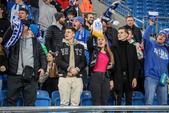 Kibice na meczu Lech Poznań - Warta Poznań