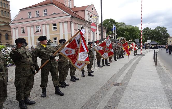 Wojskowa parada w Międzyrzeczu. 