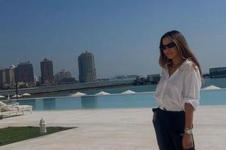 Milena Lewandowska i Anna Lewandowska na Polska - Meksyk