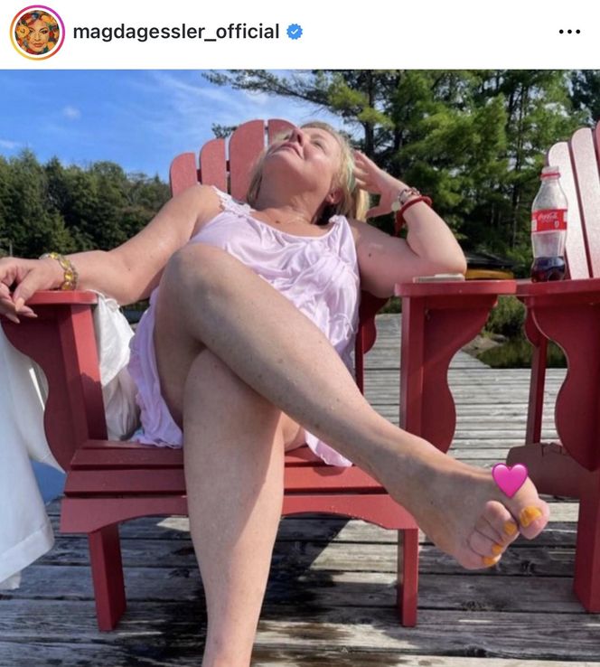 Magda Gessler w luksusowych sandałach ukrywa haluksy