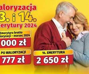 Waloryzacja 13 i 14 emerytury 2024