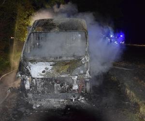 Bus w ogniu. Pożar podczas jazdy