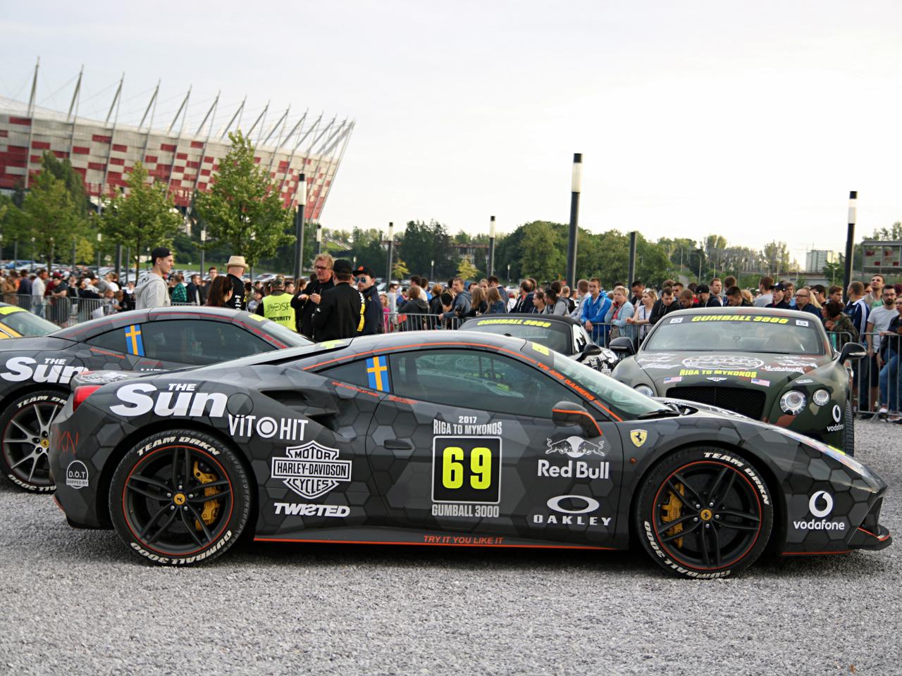 Gumball 3000 2017 w Polsce, Warszawa Stadion Narodowy