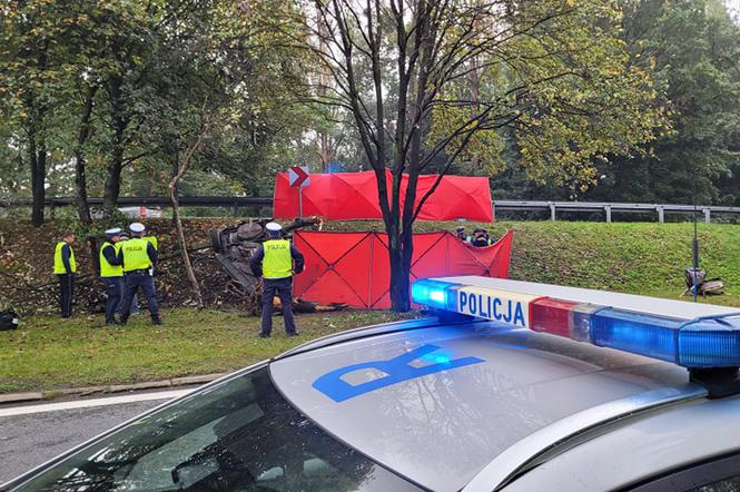 Wypadek w Katowicach na Alei Roździeńskiego. Nie żyją dwie osoby