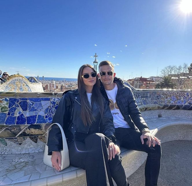 Bartłomiej Wdowik z dziewczyną 