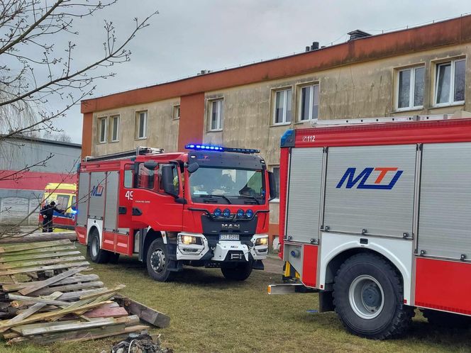 Pożar budynku socjalnego w Starachowicach