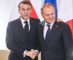 Donald Tusk z Emmanuelem Macronem